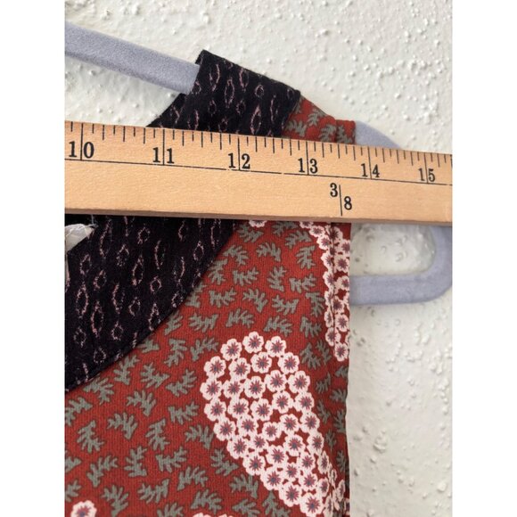 Anthropologie Entro Paisley Print Sleeveless Tiered Boho Chic Blouse Floral Acce - Picture 6 of 9